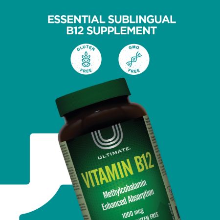 Vitamin B-12, 1000mcg, 80 Sublingual Tablets