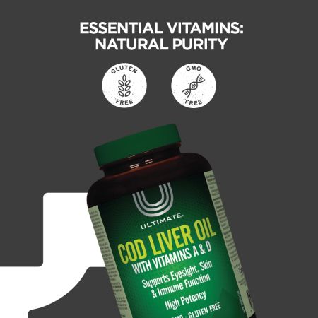 Cod Liver Oil with Vitamin A & D - 100 Softgels