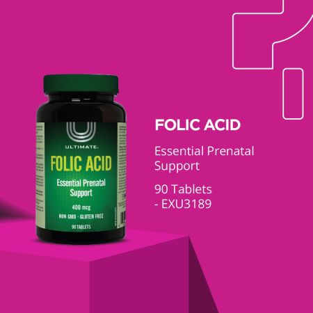 Folic Acid, 400mcg, 90 - Tablets