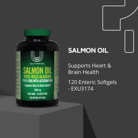 Salmon Oil-1200mg /100% Wild Alaskan 120's Softgels